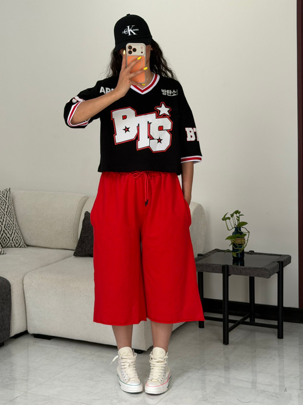 تیشرت BTS باکسی نخ پنبه